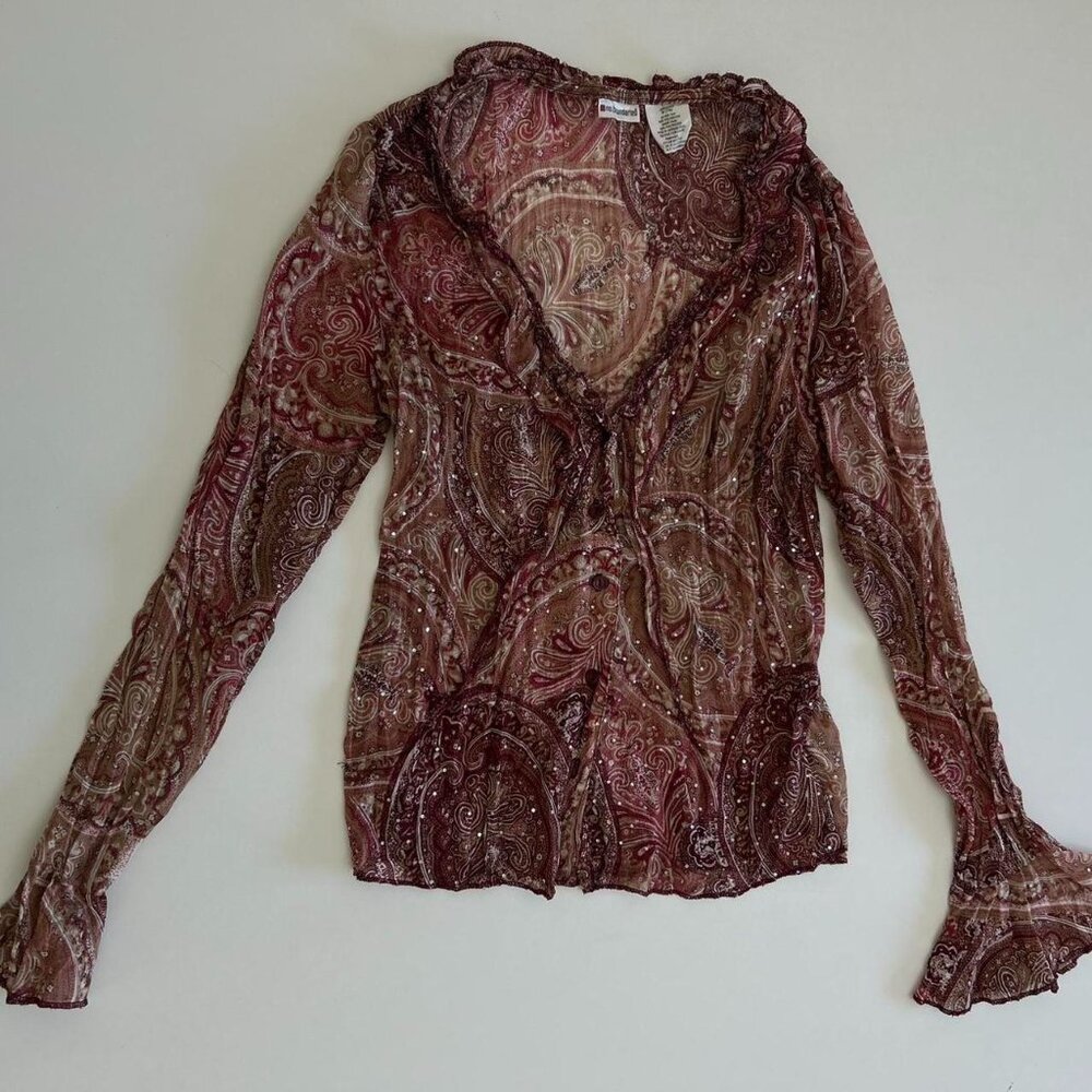 No boundaries, Charlotte RusseY2K vintage fairy Embellished beaded  Burgundy XS